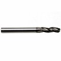 Gs Tooling 3/16" Diameter 3-Flute Ball Nose Regular Length TiAlN Coated Carbide End Mill 102470